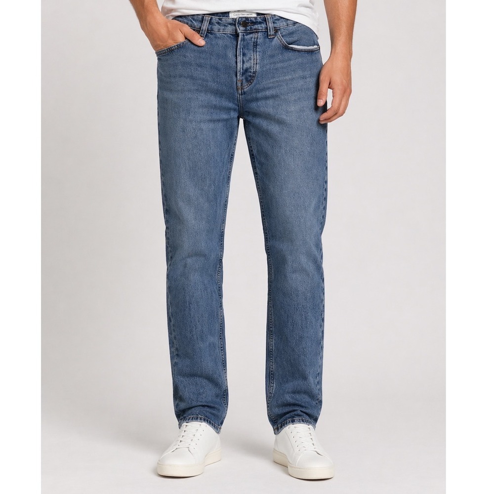 Calvin Klein Medium Wash Slim Fit 32x34 Blue Denim Jeans Stretch Basic Everyday‎
